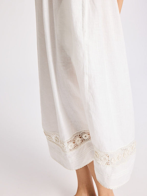 Adelia Dress in White Linen — view 9