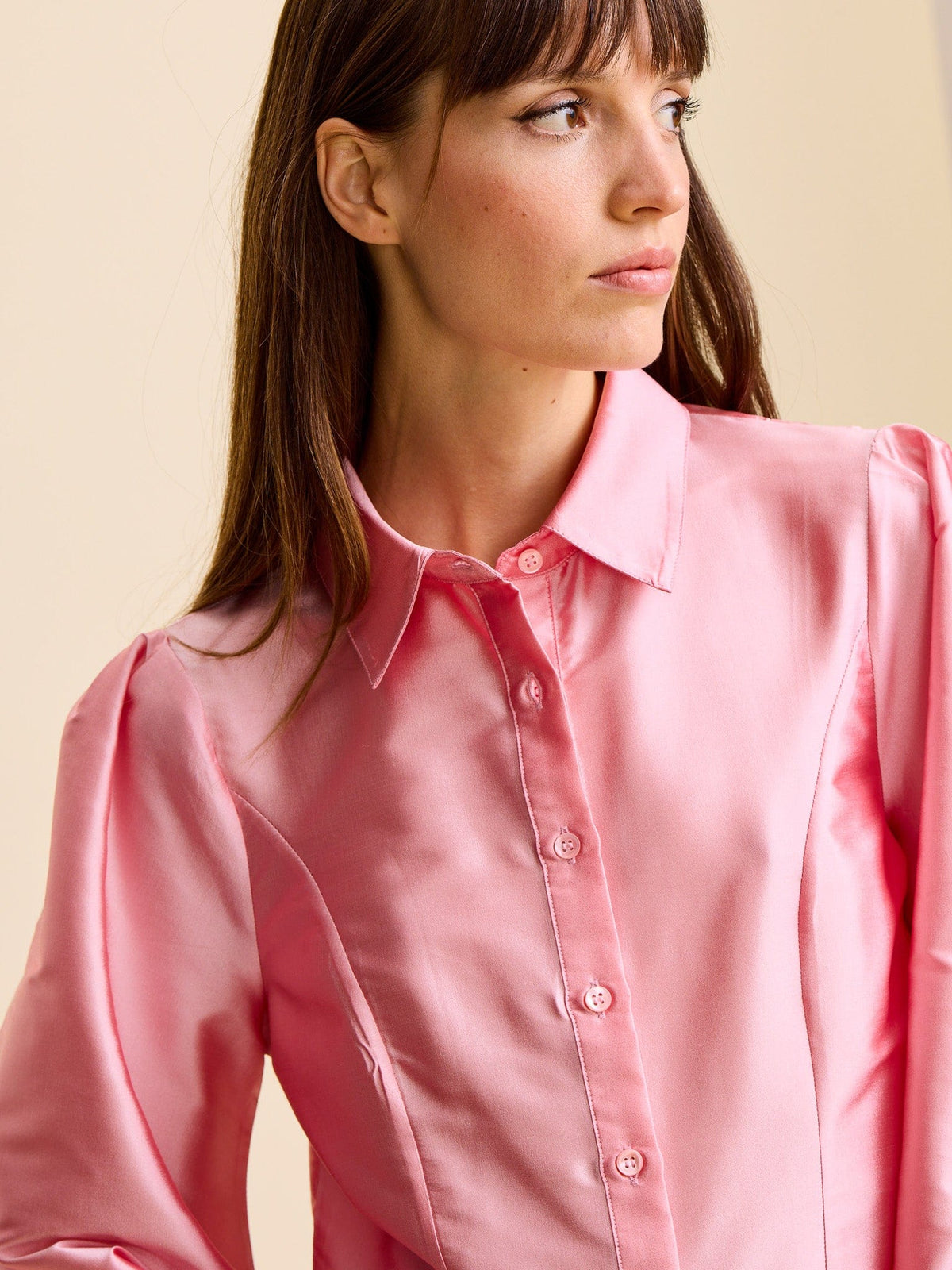 Adeline Top in Peony Taffeta — The silhouette