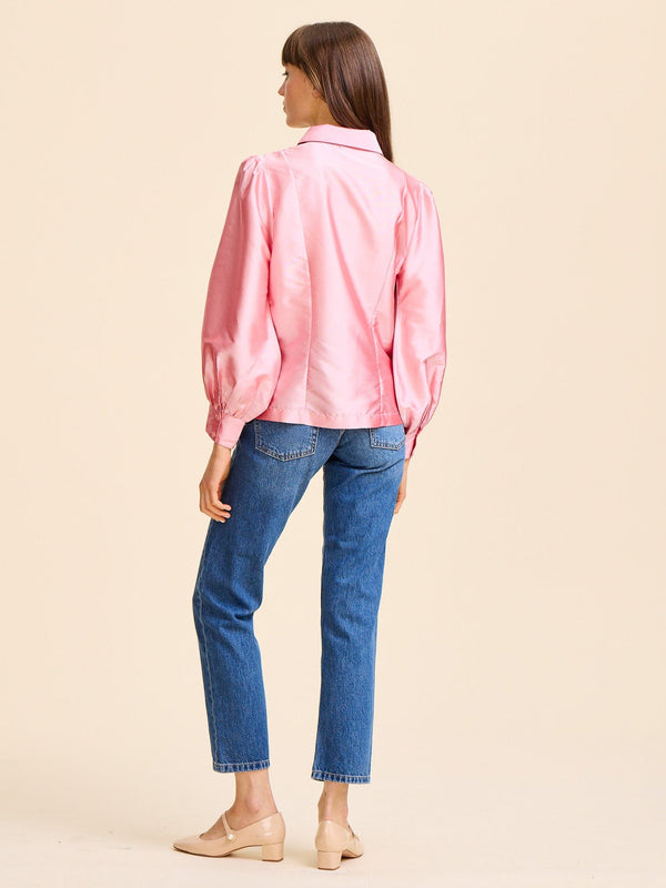 Adeline Top in Peony Taffeta — view 9