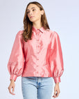 MILLE Clothing Adeline Top in Peony Taffeta