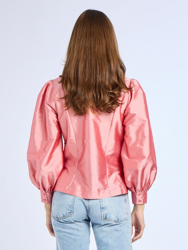 Adeline Top in Peony Taffeta — view 19
