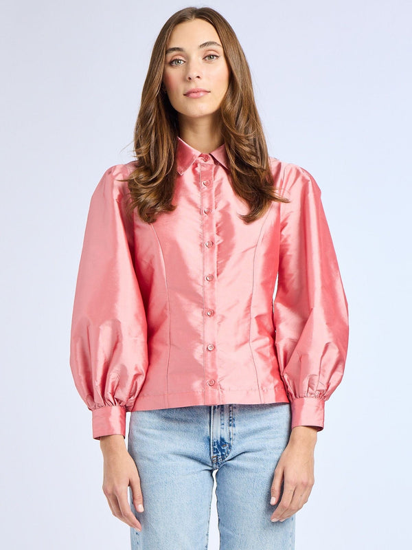 Adeline Top in Peony Taffeta — view 16