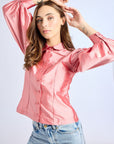 MILLE Clothing Adeline Top in Peony Taffeta