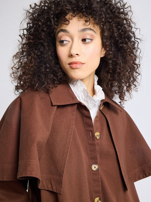 Alina Coat in Chocolate — view 9