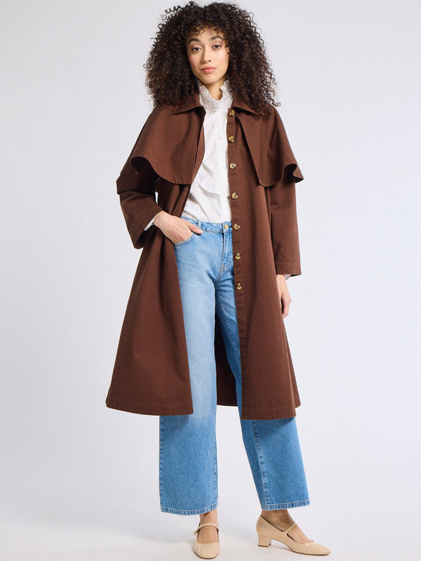 Alina Coat in Chocolate — view 5