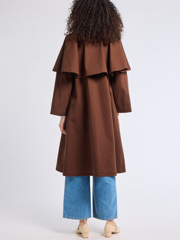 Alina Coat in Chocolate — view 6