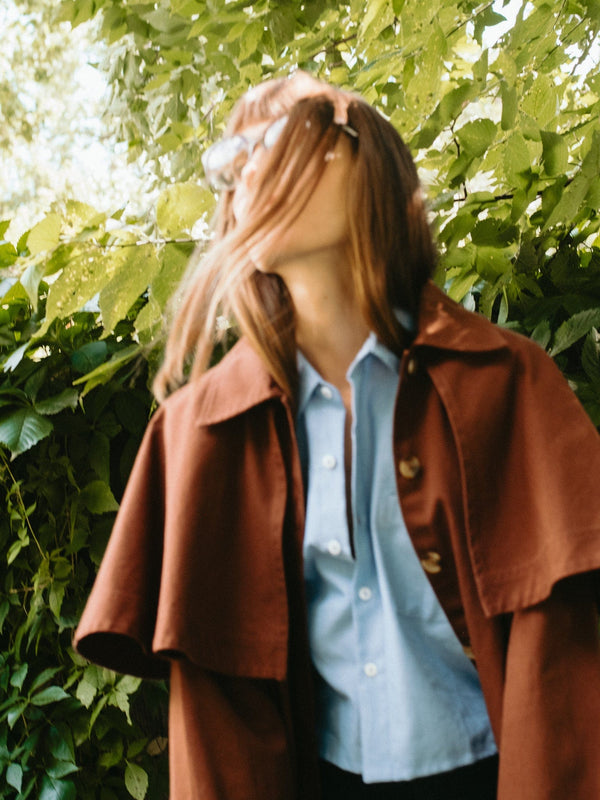 Alina Coat in Chocolate — view 16