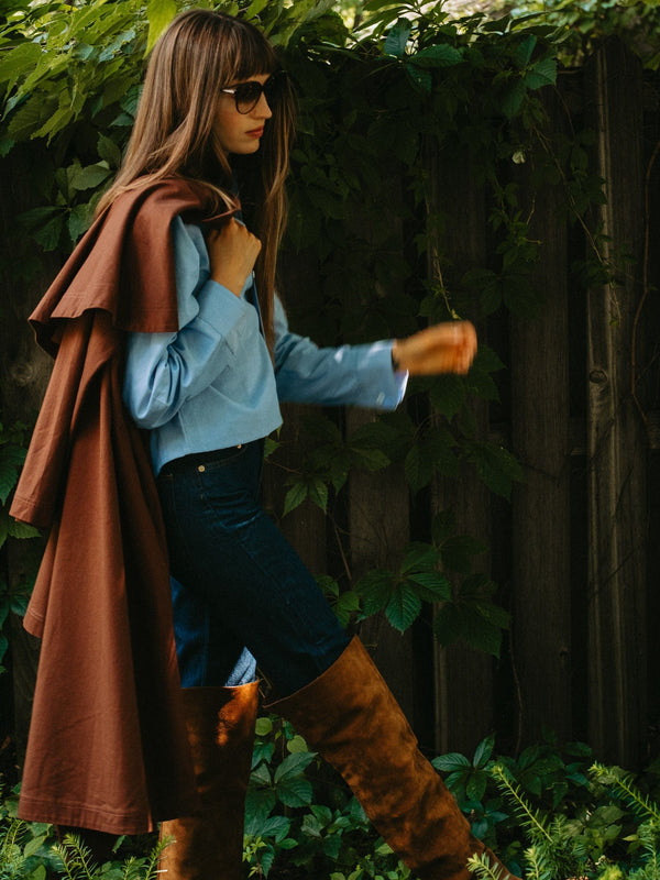 Alina Coat in Chocolate — view 14