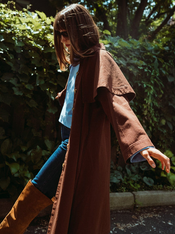 Alina Coat in Chocolate — view 13
