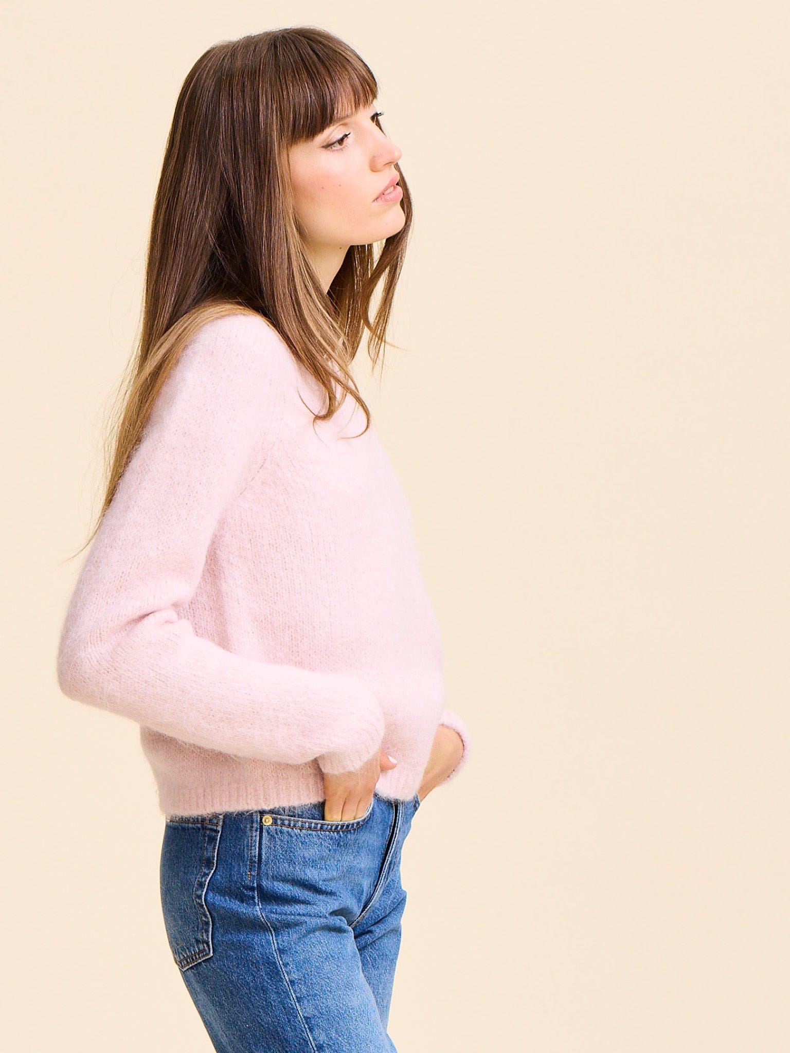 MILLE Clothing Aline Pullover in Rosewater