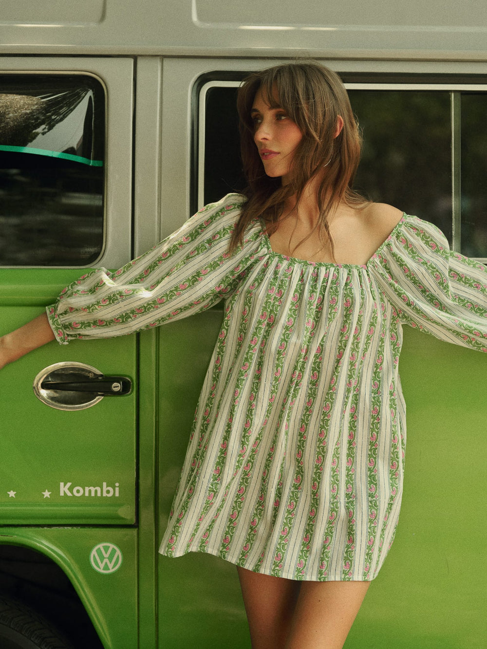 Alma Dress in Sweet Pea Stripe