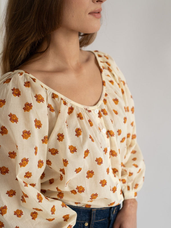 Aly Top in Honey Petite Bouquet — view 10