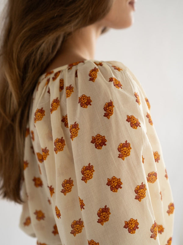 Aly Top in Honey Petite Bouquet — view 8