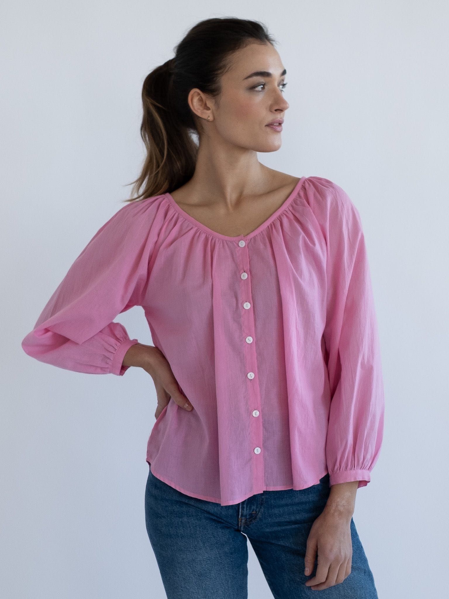 MILLE Clothing Aly Top in Peony