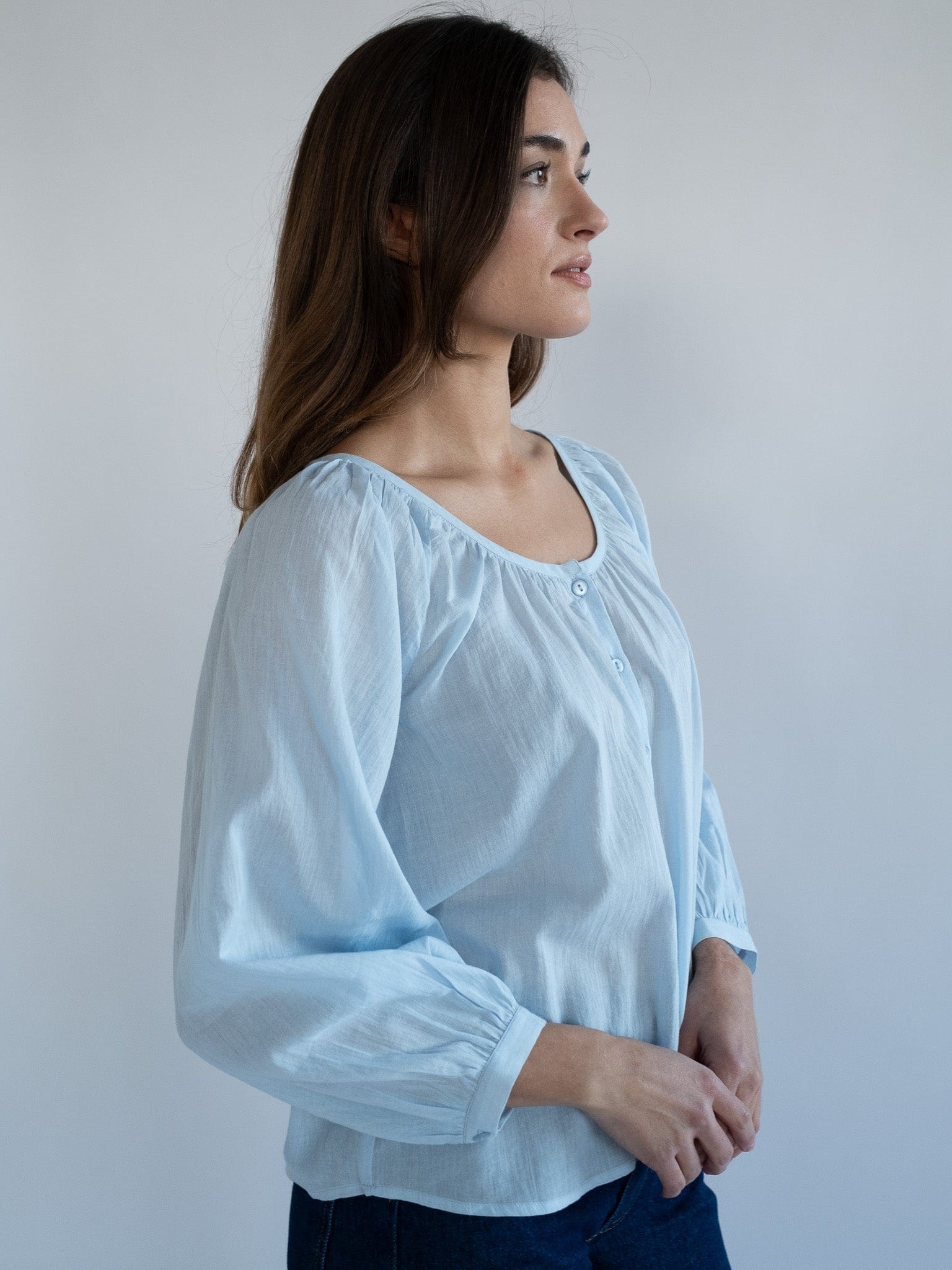 MILLE Clothing Aly Top in Sky