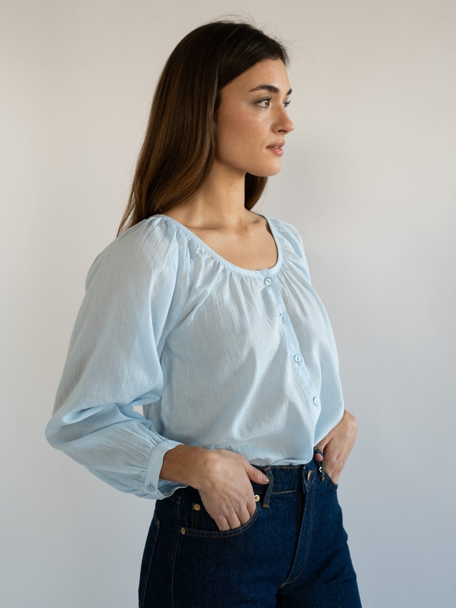 MILLE Clothing Aly Top in Sky