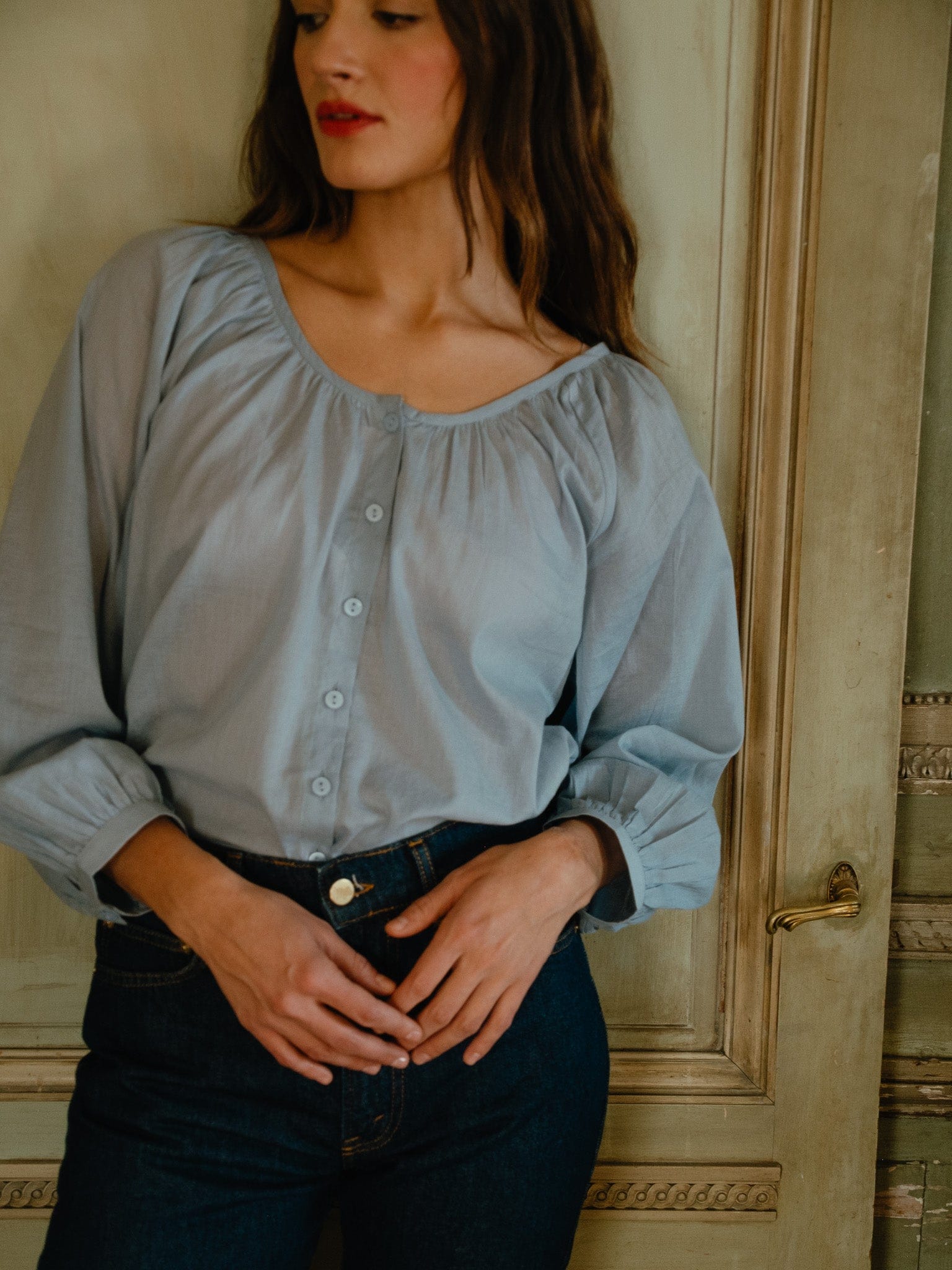 MILLE Clothing Aly Top in Sky