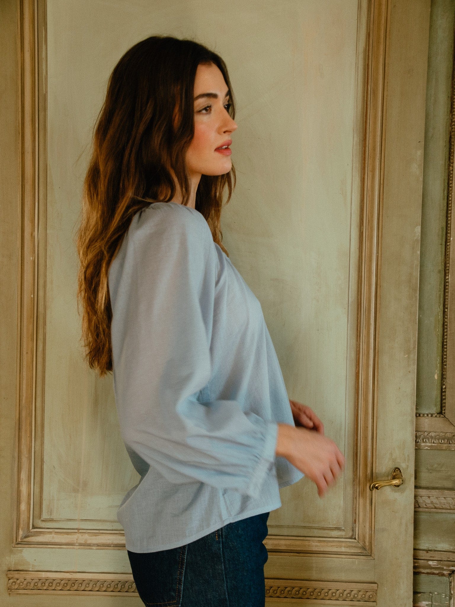 MILLE Clothing Aly Top in Sky