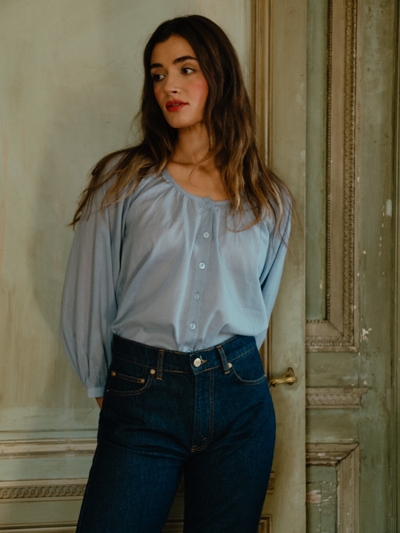 MILLE Clothing Aly Top in Sky