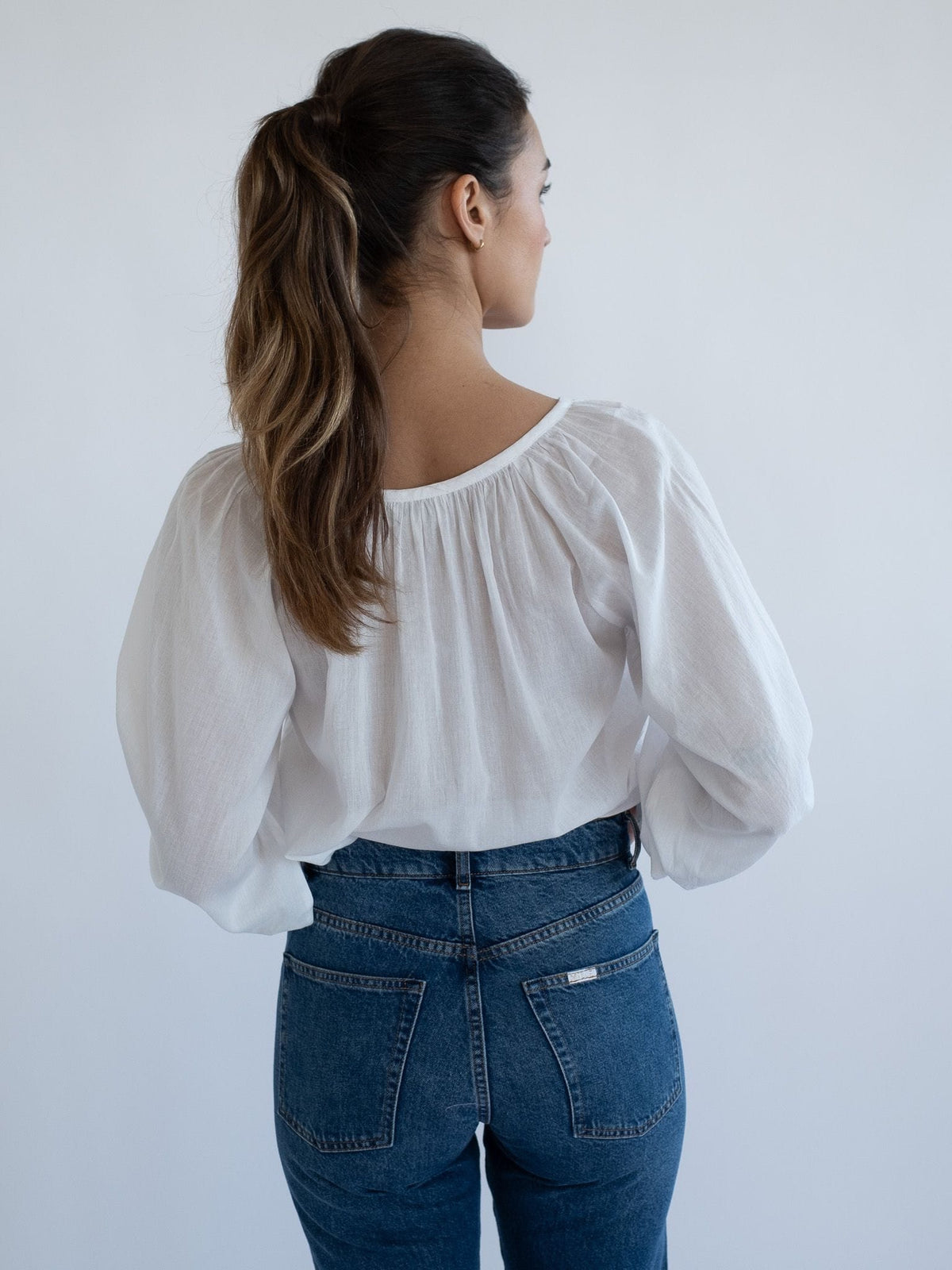 Aly Top in White — The cut