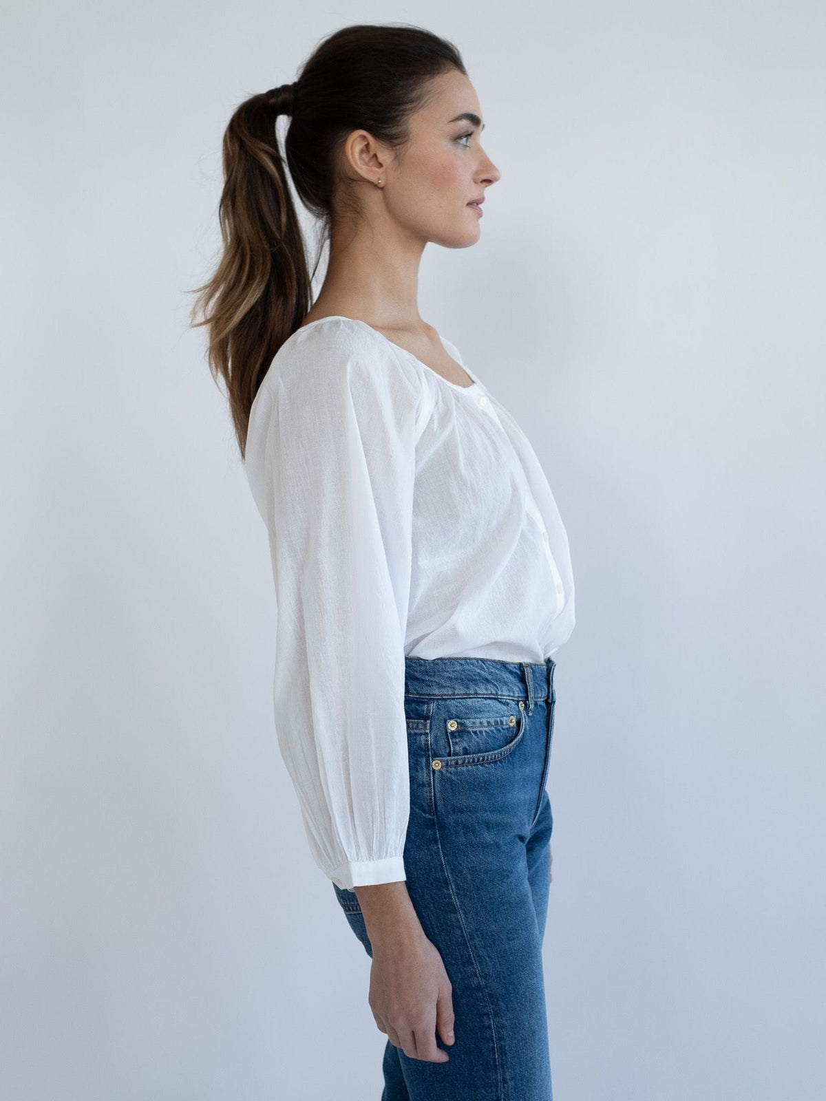 Aly Top in White — The cloth