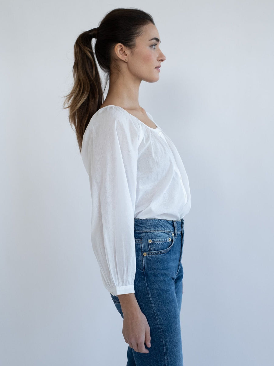 Aly Top in White — alternate view