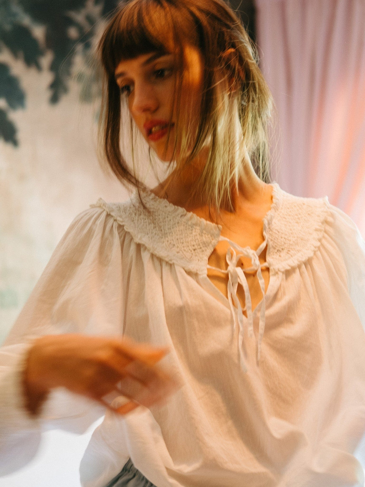 Amari Top in White — The cloth