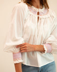 MILLE Clothing Amari Top in White with Pastel