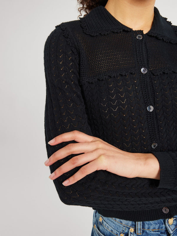 Andie Cardigan in Black — view 2
