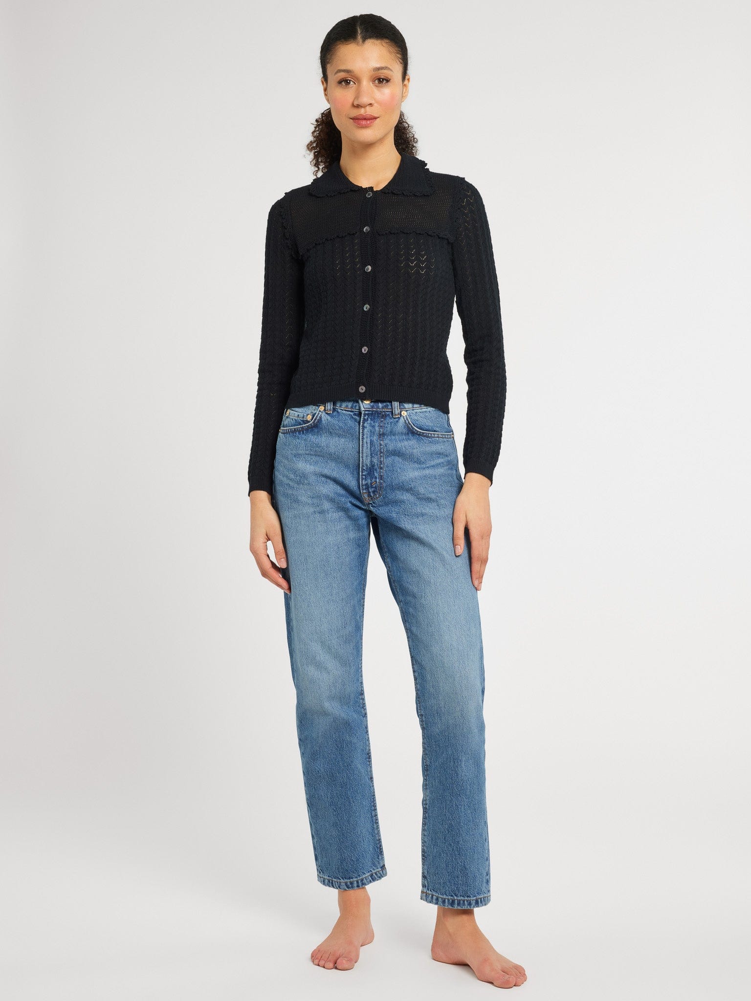 Andie Cardigan in Black – MILLE