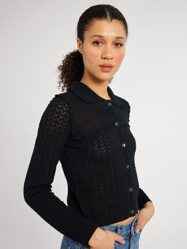 Andie Cardigan in Black — view 1