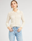 MILLE Clothing Andie Cardigan in Ivory