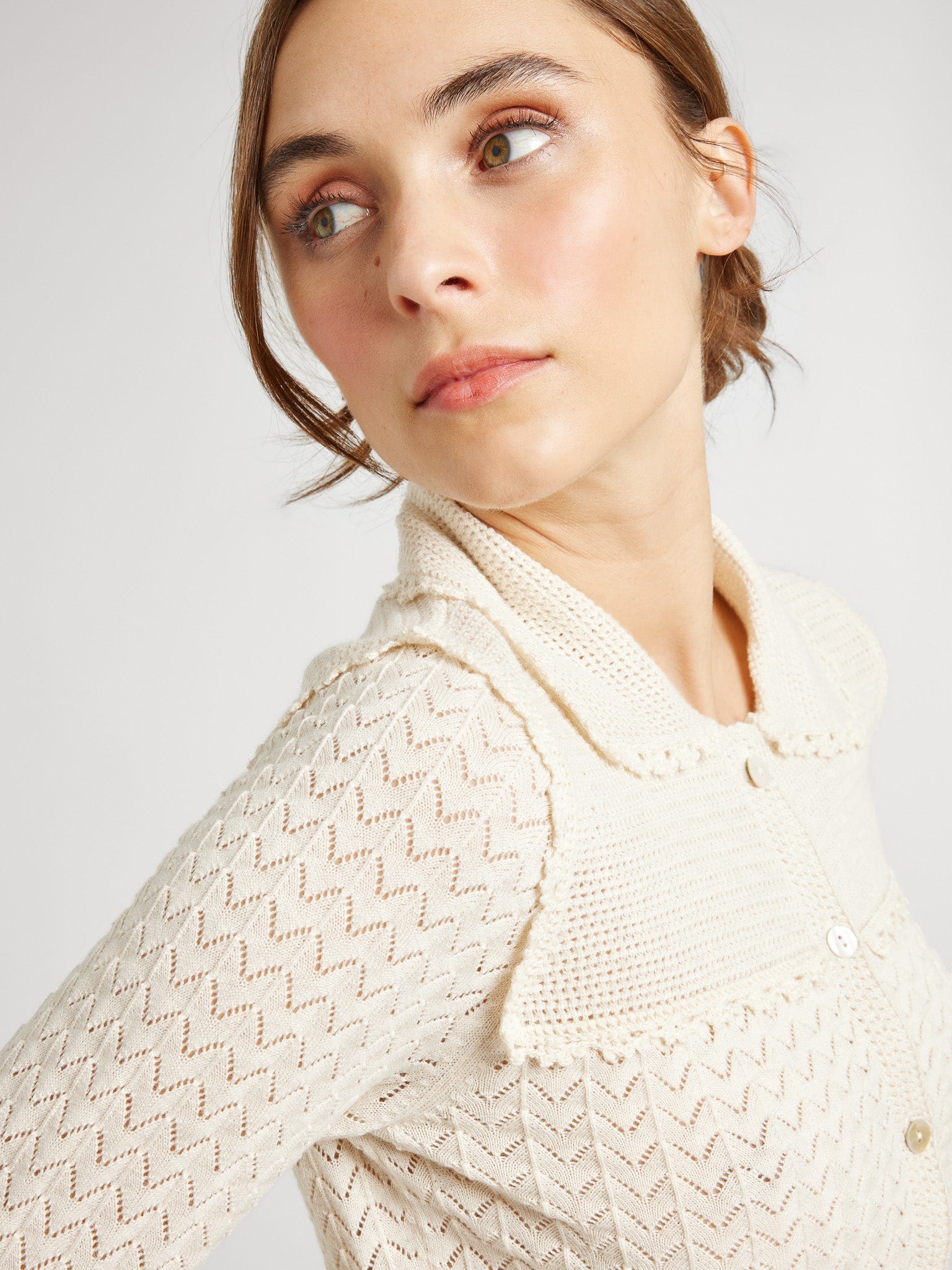 MILLE Clothing Andie Cardigan in Ivory