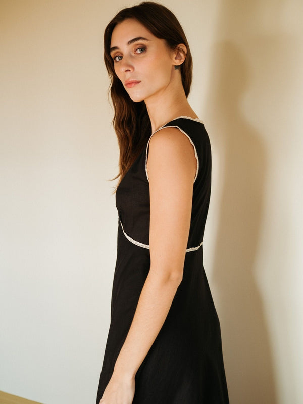 Anez Dress in Black — view 6