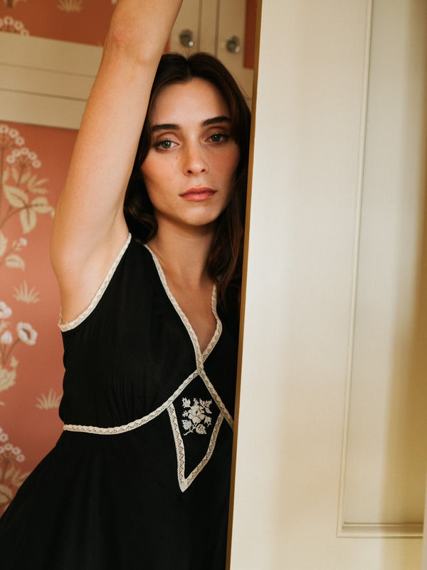Anez Dress in Black — view 3