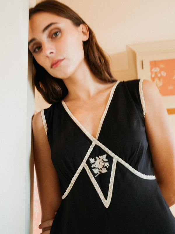 Anez Dress in Black — view 2