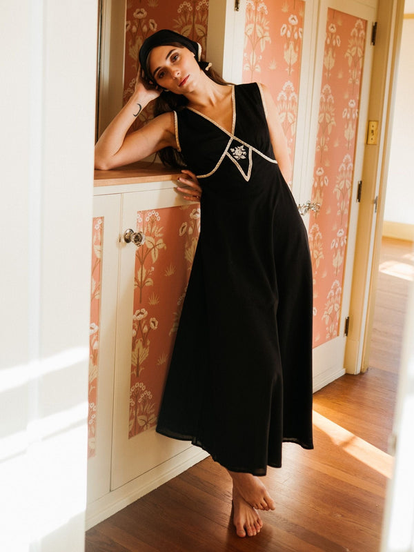 Anez Dress in Black — view 8