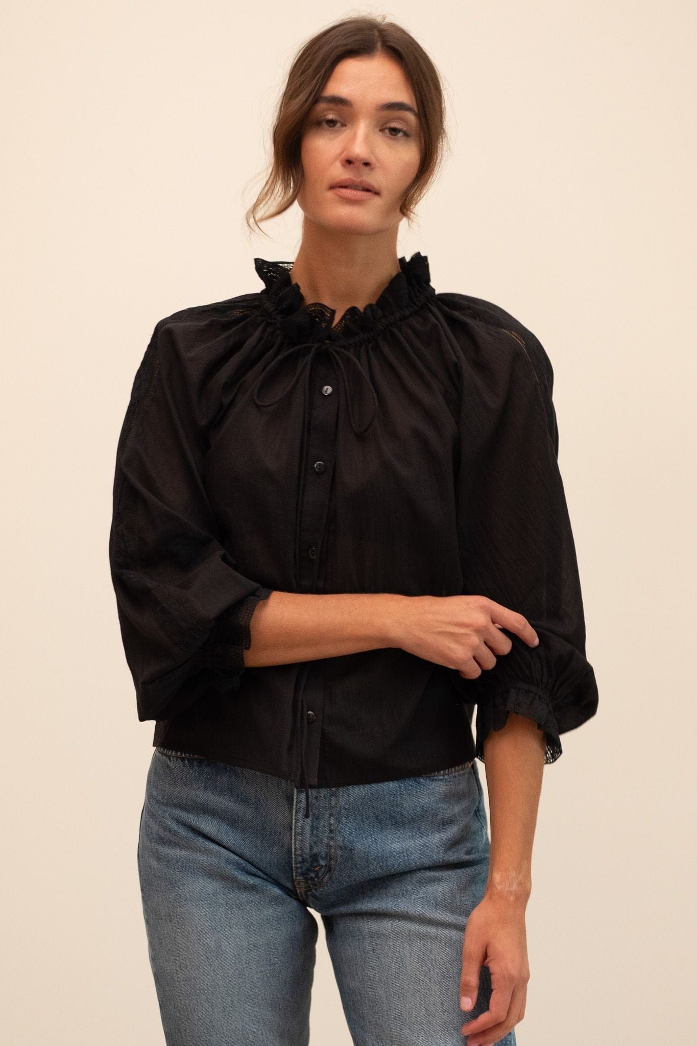 MILLE Clothing Annette Top in Black