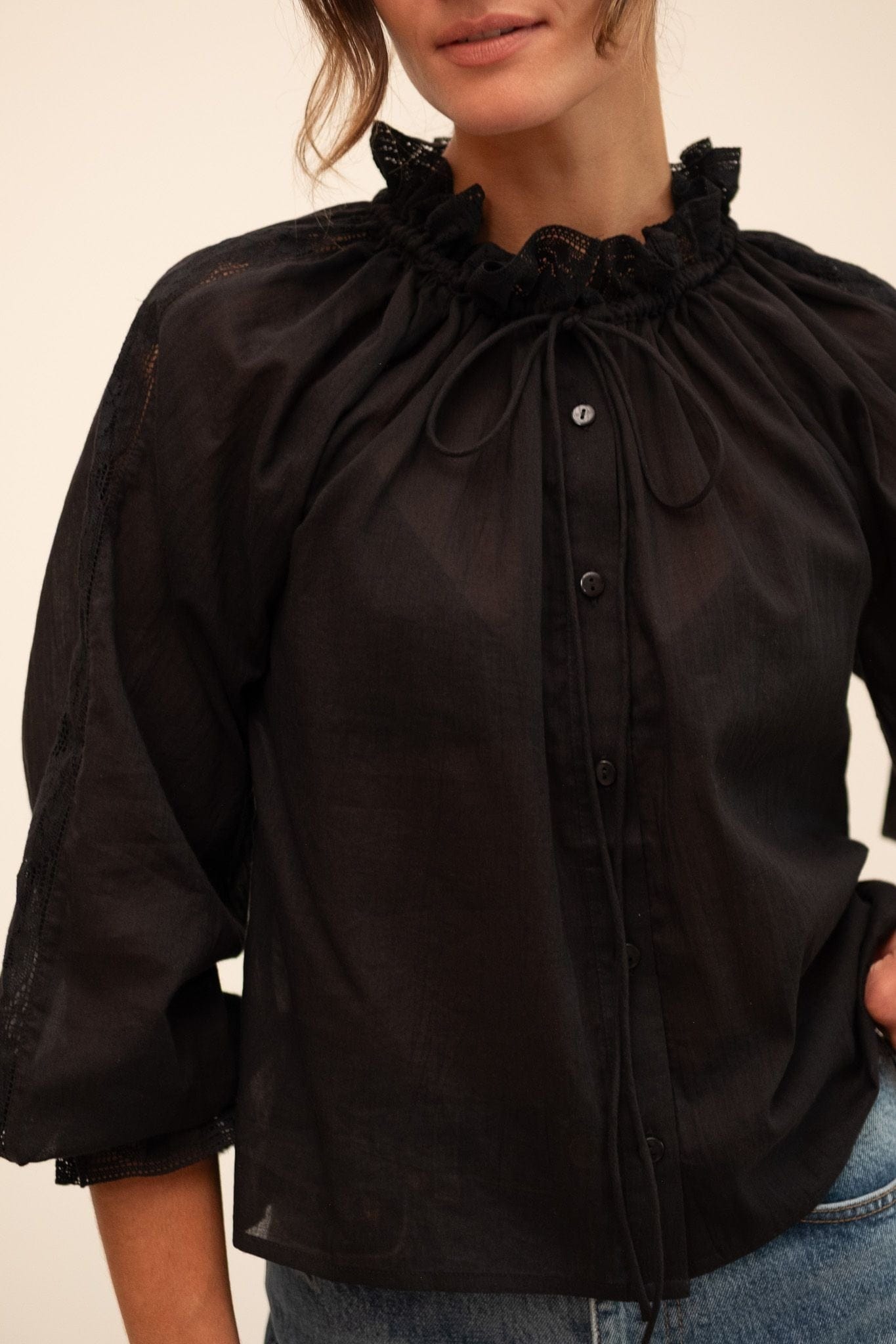 MILLE Clothing Annette Top in Black