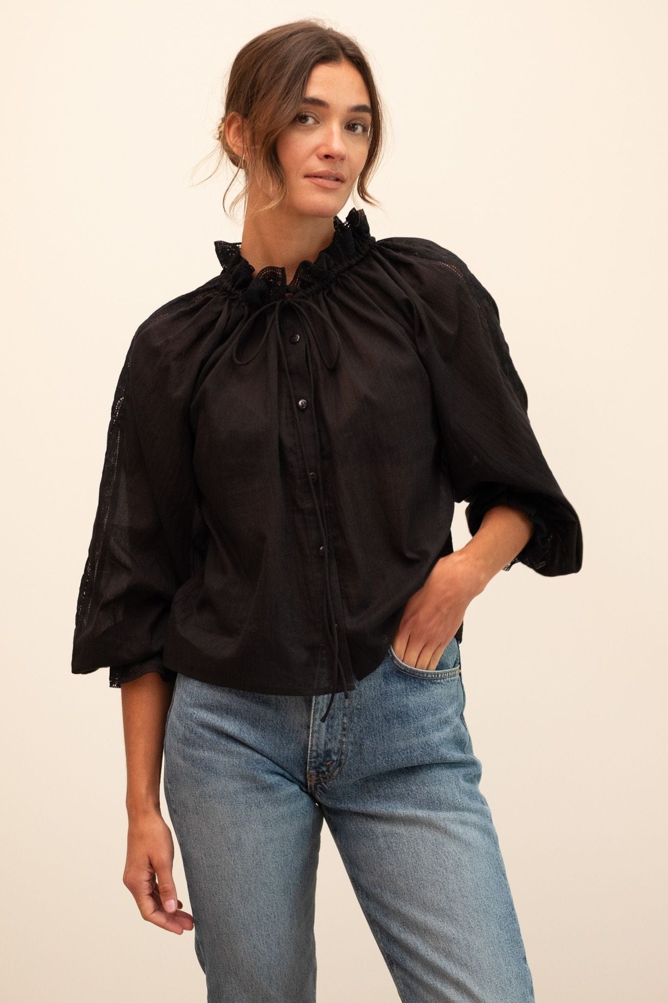 MILLE Clothing Annette Top in Black