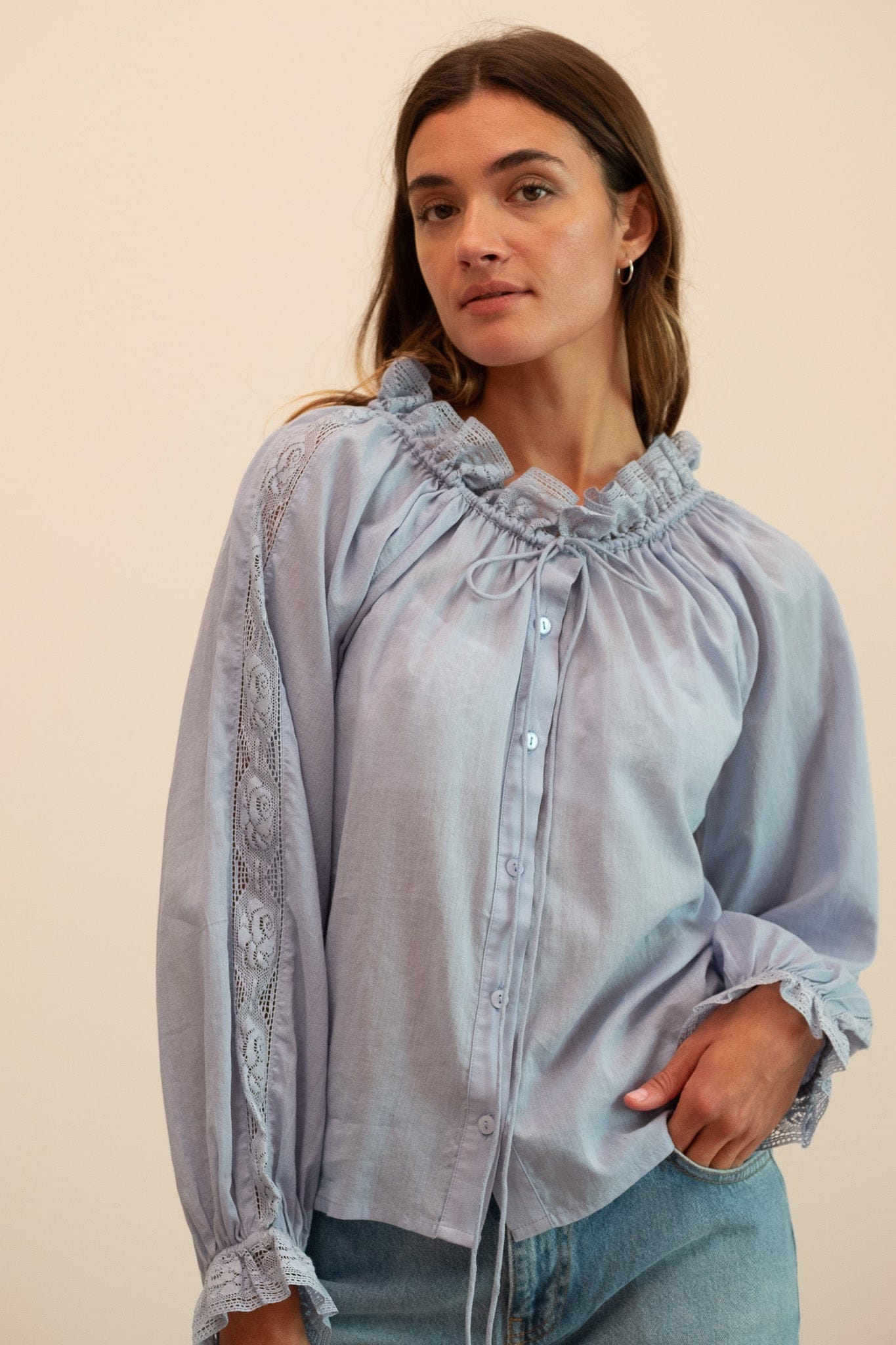 MILLE Clothing Annette Top in Sky