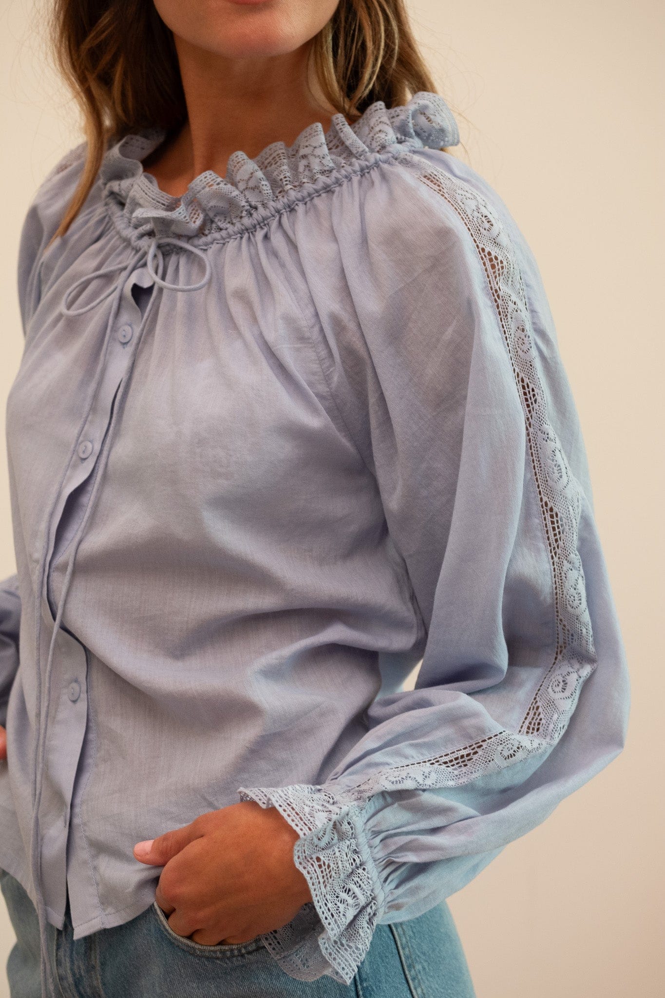 MILLE Clothing Annette Top in Sky