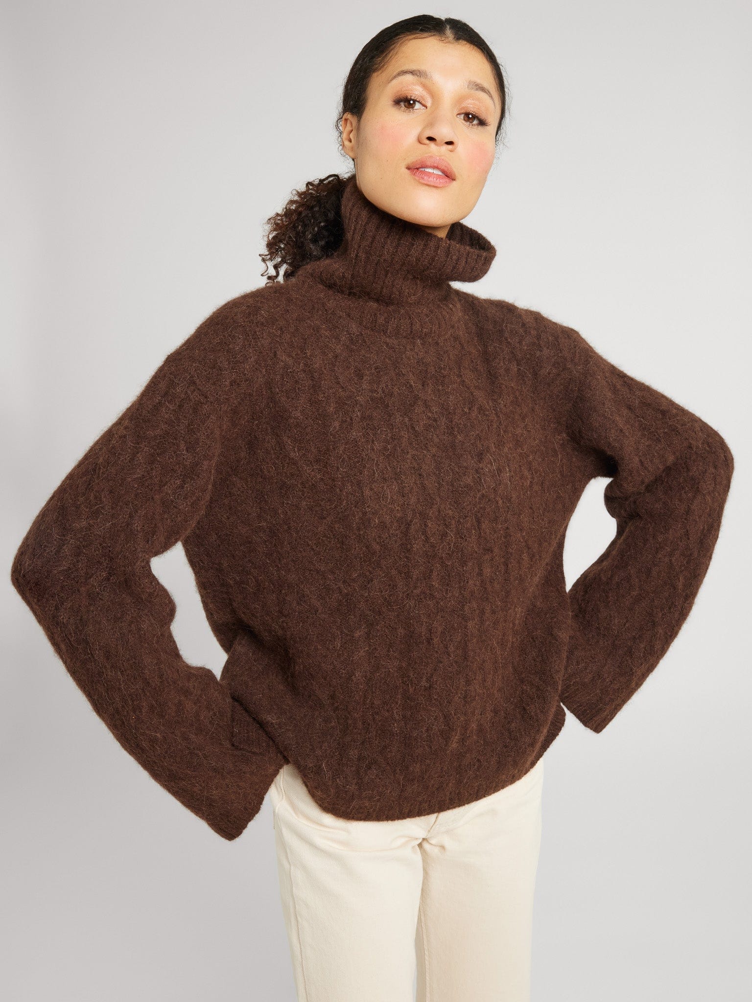 MILLE Clothing Annika Turtleneck in Cocoa