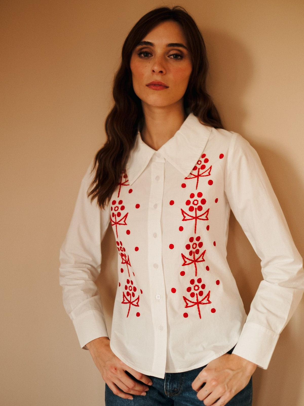 Annina Top in Folk Embroidery — The cloth