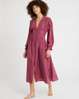 MILLE Clothing Anya Dress in Plum Washed Silk