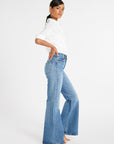 MILLE Clothing Ashton High Rise Wide Leg Flare Jean in Montecito
