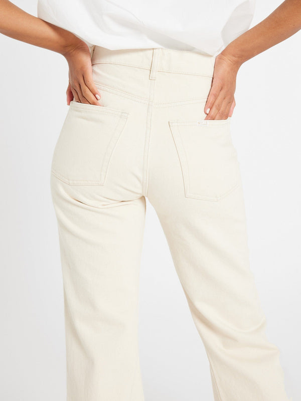 Ashton High Rise Wide Leg Flare Jean in Sand — view 7