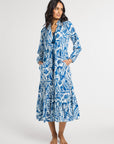 MILLE Clothing Astrid Dress in Blue Hibiscus