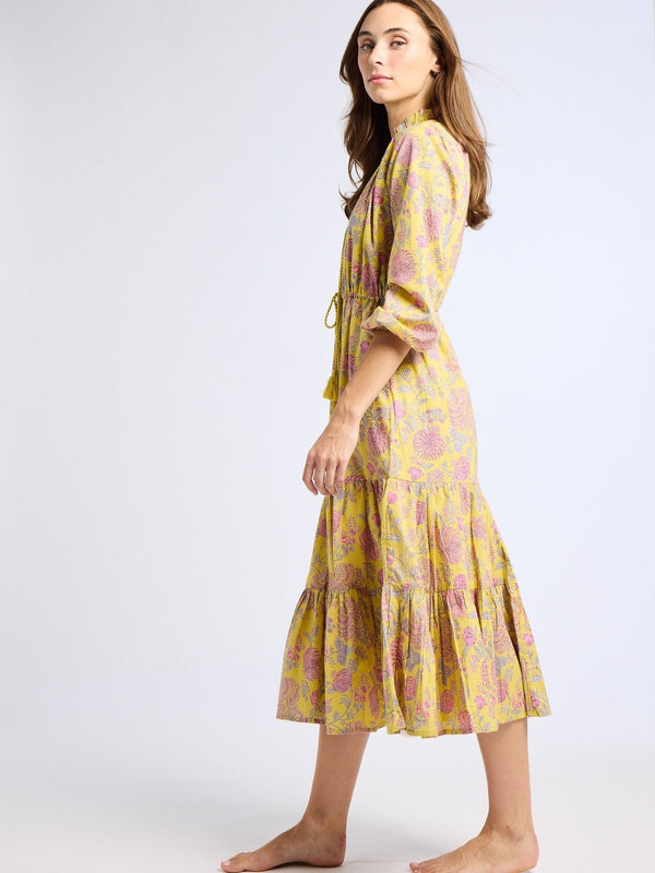 Astrid Dress in Citron Floral — view 2