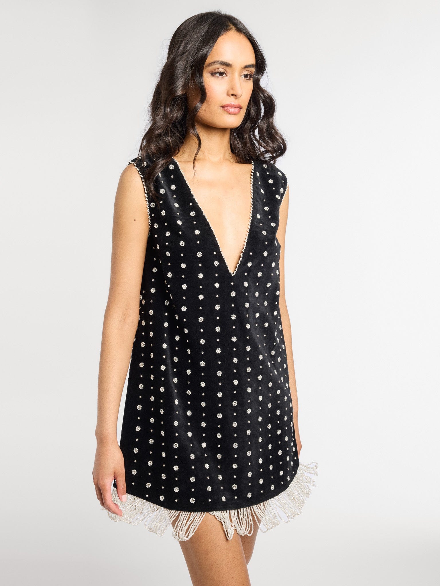 Mille Aurelia Dress in Black Velvet L Mille Aurelia Dress in Black Velvet L